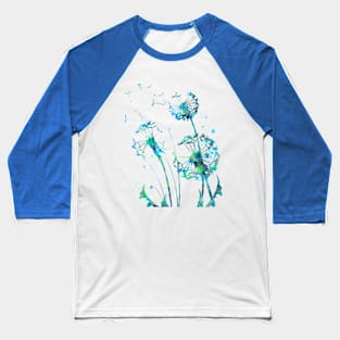 Dandelion Watercolor Painting Baseball T-Shirt